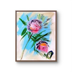 Abstract Pop Art Canvas Painting Modern Design 9×12 Paper