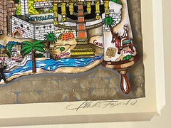 Charles Fazzino A Dream for Peace Israel 3D DX Gold 100/100 Signed Framed COA