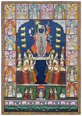 Hand Painted Shrinathji Pichwai Painting | Size 3×5 | Well Detailed Painted