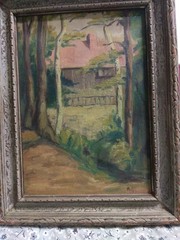 Antique Oil Painting Signe M.Hole 37 Size 17 3/4 X 23 1/2 X 1 3/4 Sold As Is Use