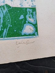Vintage Abstract Modern Art Signed Numbered And Titled My Artist Mystery Artist