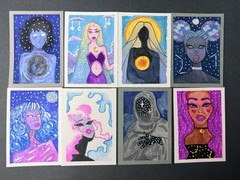 ACEO Original Abstract CELESTIAL SERIES by Veronica Lee/ beks_and _lo