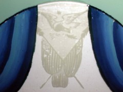 PRICE DROP New England Glass GEORGE WASHINGTON ‚Reverse Paint‘, 10″ x 8″
