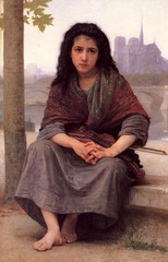 hand painting William Adolphe Bouguereau Young Girl The Bohemian with violin