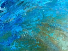 Original Painting 70*90cm artwork oil paints Convergence of Elements (Niagara)