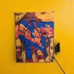 Abstract Painting on Canvas signed One of Kind Wall Decor Original Art