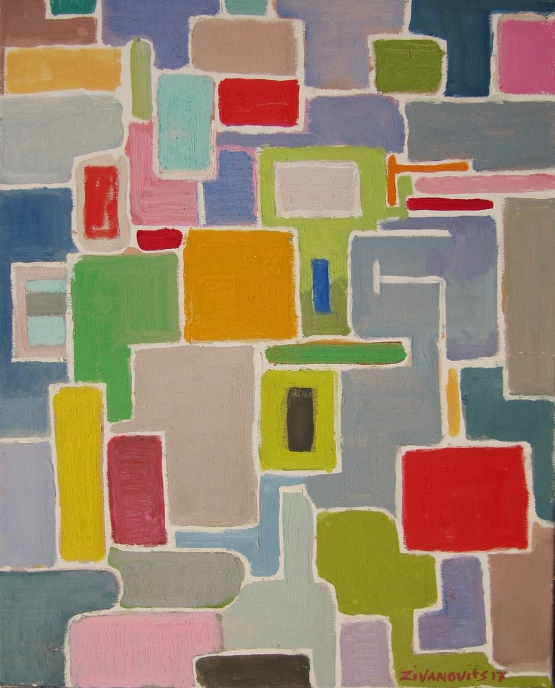 Original Zivanovits COLOR STUDY 1 Abstract Color Field oil