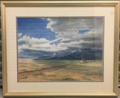 M. D. Hino Pastel „Away from Tao“ New Mexico Landscape Nice!