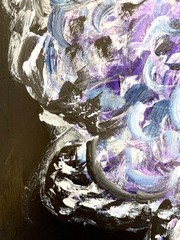 Impasto Chicken Acrylic Painting Original 12×12 Textured Hen Art Cradled Wood