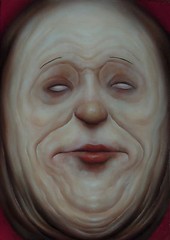 Oil Painting Romania Flesh Tones Strange Horror Face Gluttony Sinner BALOGH