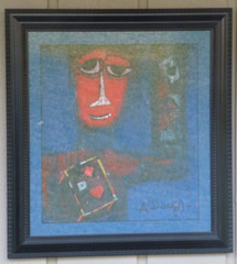 ALFONSAS DARGIS VINTAGE MODERN ABSTRACT OIL PAINTING LITHUANIAN ARTIST
