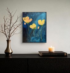 Mary Myers Original Abstract Expressionism 11×14 Floral Signed Fine Art
