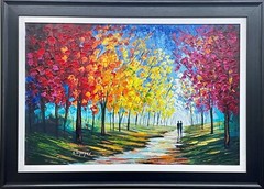 Slava Ilyayev „Romantic Stroll“ Hand Signed Embellished Lmtd. Edition on Canvas
