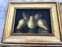 Set of 4 Original J. Ros, Oil Paintings on Canvas, Still Life Various Fruits