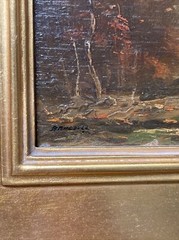 George Bruestle Painting Antique American Sunset Impressionism Tonalism New York