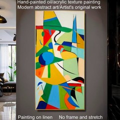 Hand-painted acrylic/oil paintings original works by artist, modern abstract art