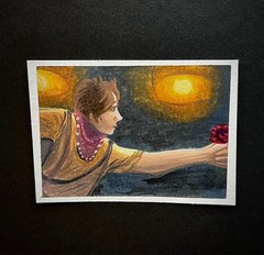 ACEO Original Hadestown Musical Orpheus Mythology Broadway Music Art Novagale