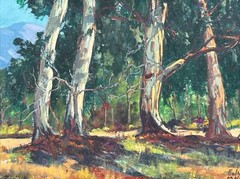 Roland Mcnary Painting San Diego California Listed Landscape Antique Early Oil