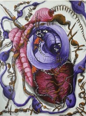 Original Surrealist Painting 36×28”Acrylic/Oil On Canvas,Signed,COA