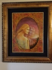 Rina Sutzkever Original Oil on Masonite titled „HOPE“ Signed, Framed,