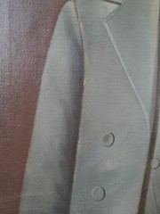 Antique 19th Century Oil Painting Portrait of a Young Boy in a Suit