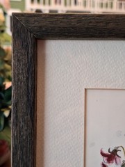 Framed & Matted Watercolor PANSY BOUQUET Artist Signed 11×9 Peggy Abrams