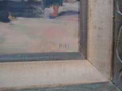 VINTAGE AMERICAN REGIONALISM PAINTING MEXICAN STREET SCENE IMPRESSIONISM LARGE