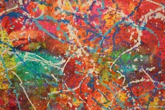 Jackson Pollock Style Giant Canvas Painting 84”X62” (7 Foot) Abstract Modern XL