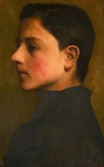 Oil painting Henry-Scott-Tuke-Head-of-a-Boy young portrait handpainted canvas