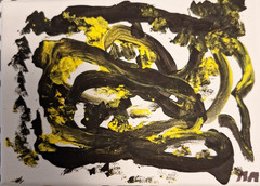 Enchanted. By Mark Anthony McCullogh Abstract Painting Asian Looking FREE ship!!