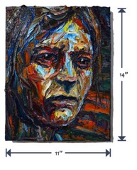 PORTRAIT OIL█PAINTING█VINTAGE█exPRESSIONISt█ART█SIGNED ABSTRACT ORIGINAL IMPASTO
