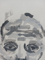 Human Head In Style of Irish Artist? Student Art Painting Original. 23″ X 17″