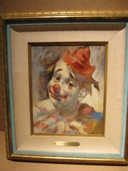 Magnificent Signed Julian Ritter Original Clown Oil Painting