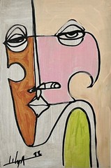 PAINTING OIL AND ACRYLIC ON FIBERBOARD 4”X6”(FRAME INCLUDED) CUBAN ART by LISA.