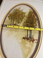 Fall Trees Watercolor Painting Signed By Lynn Grayson Framed