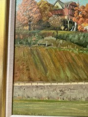Antique North Carolina Painting Impressionist 1918 Landscape William Kirkgaard