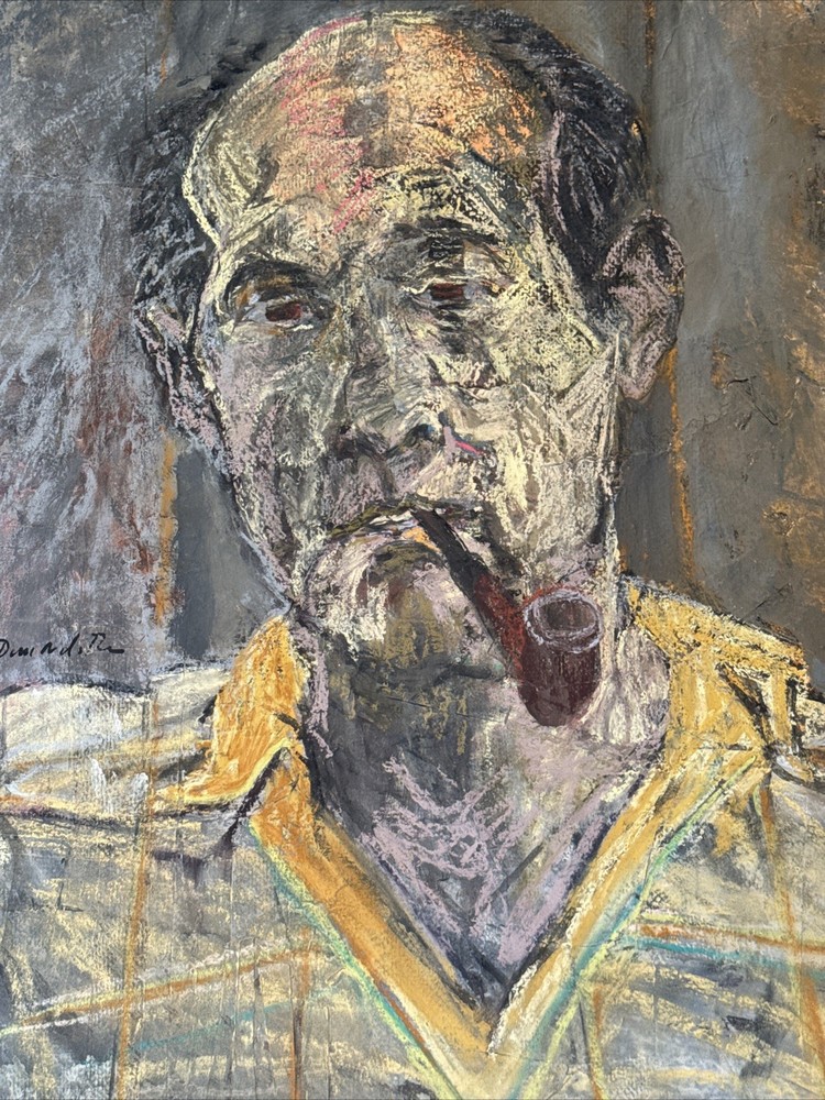 MID CENTURY PAINTING EXPRESSIONIST MODERNIST PORTRAIT MORTON DIAMONDSTEIN FAMOUS