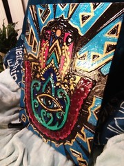 HAND OF HAMSA 12×16 acrylic painting 