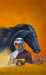 Young Black Stallion“ original art book cover painting illust Walter Farley 1991