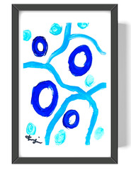 Guajardo Tic-Tac-Toe O’s Win 9X6 Paper Unique Abstract Expressionism