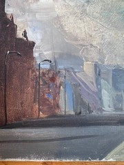 GREGG KREUTZ ORIGINAL OIL PAINTING ON CANVAS American b.1947 New York Scene?