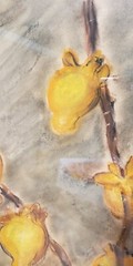 Vintage 1959 Floral Still Life Original Pastel on Paper Signed and Framed 33×21