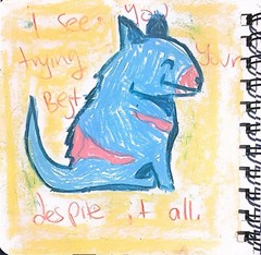 PORTIA Tasmanian Devil Quote Cute Original 14x15cm Paper Bruny Island Tasmania