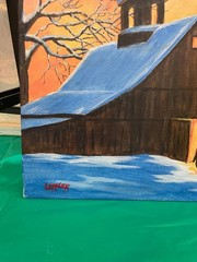 12 x 12 Acrylic Painting on Canvas Board…..“Bright Winter Morning“