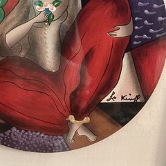 Linda Le Kinff Pair Elisabeth & Le Temps des Cerises Framed Set w/ Park West COA