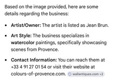 JEAN BRUN, Watercolor Print, Adele’s, France Colors of Provence, Matted & Framed