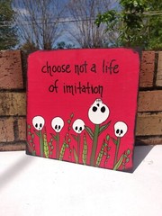 Red Hot Chili Peppers Lyric Painting on 10 x 10″ wood panel, Can’t Stop Song