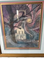 Herschel Harrington “Waiting Carriage” Oil on Panel Signed