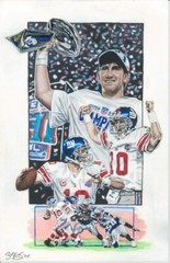 „ELIte“ 11″ x 17″ painting of Eli Manning’s MVP Super Bowl 42 by Craig Mahoney