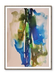 Abstract Colorful Modern Unique Bold Art Watercolor Mixed Media Paper
